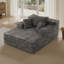 Chaise longue rembourrée en velours côtelé Compression-1338575058