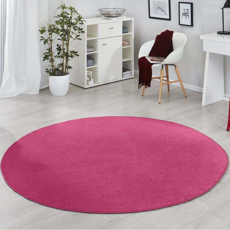 Fancy Pink Rug, Round 133cm