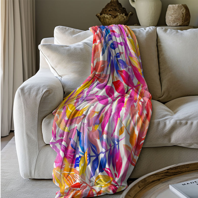 Seasonal Foliage Art - 1 pièce Sherpa Premium, Lit simple