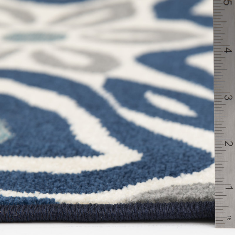 Kessel Washable Geometric Indoor / Outdoor Rug, Runner 2' x 6'7''