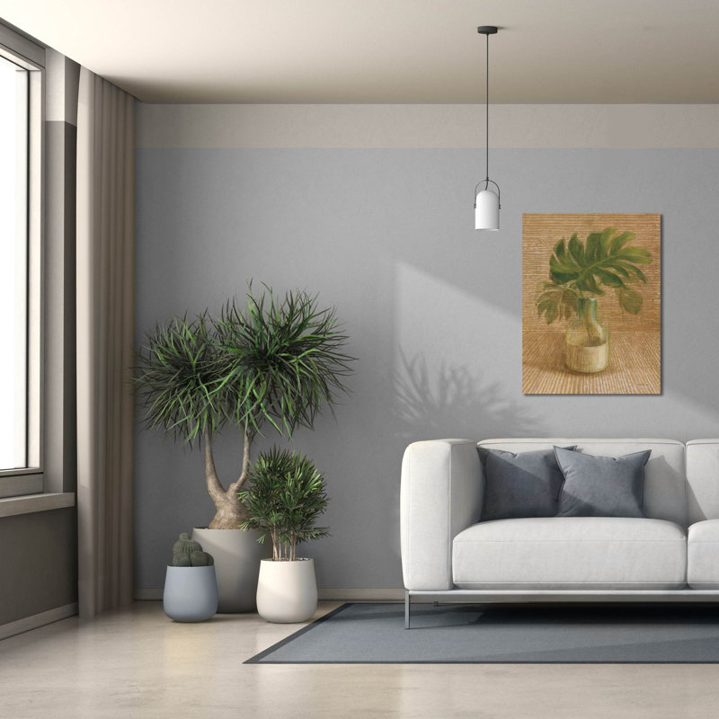 «Tropical Leaves 1» par Danhui Nai, art mural sur toile, H 34 po x l 26 po