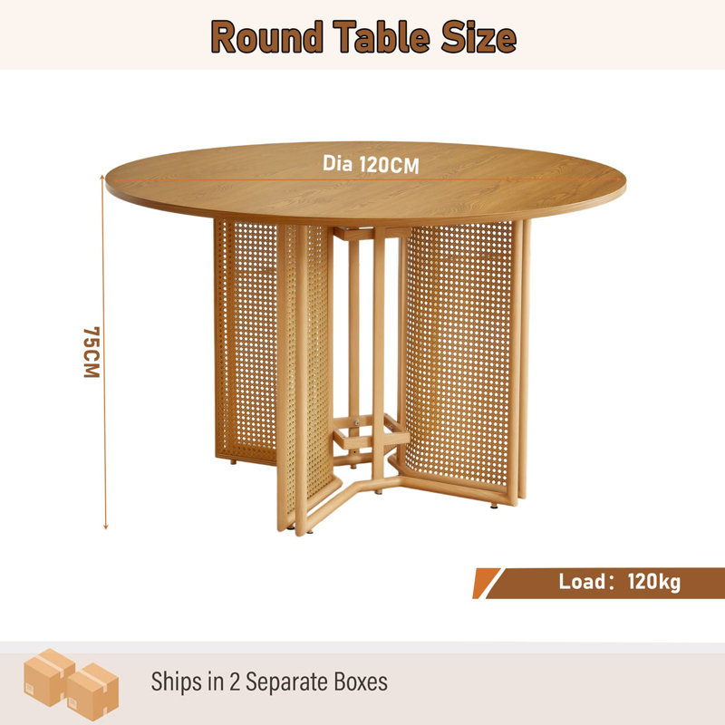 Round Metal Base Dining Table