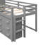 Lit mezzanine simple avec armoire et tablette-707698268
