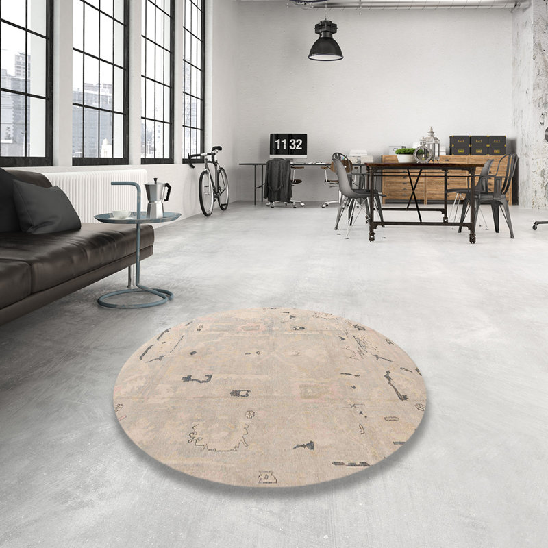 Tapis abstrait moderne 4338, Rond 6 pi