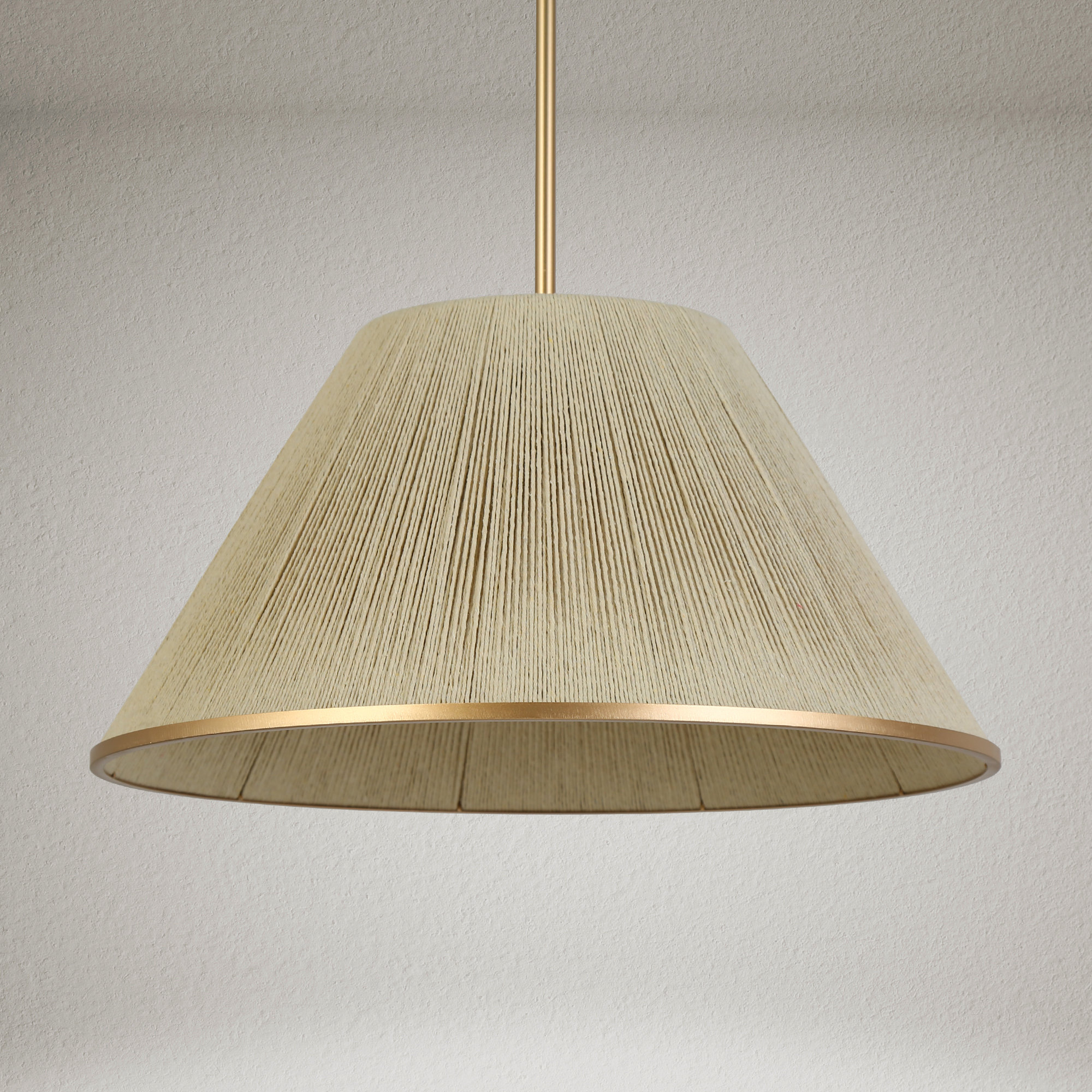 Coreon 1-Light Hand-Woven Hemp Rope Pendant