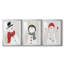 Festive Snowman I - Impression personnalisée de qualité supérieure avec cadre - 3 pièces-259944641-259944670