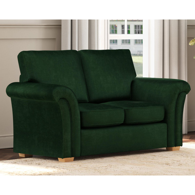 Castleacre Two Seater, Fixed Back, Forest Green