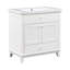 Meuble-lavabo 30 po avec lavabo, armoire de salle de bain avec deux portes et un tiroir