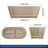 59'' Concrete Freestanding Solid Surface Outdoor Soaking Stone Bathtub Terrazzo-112324822