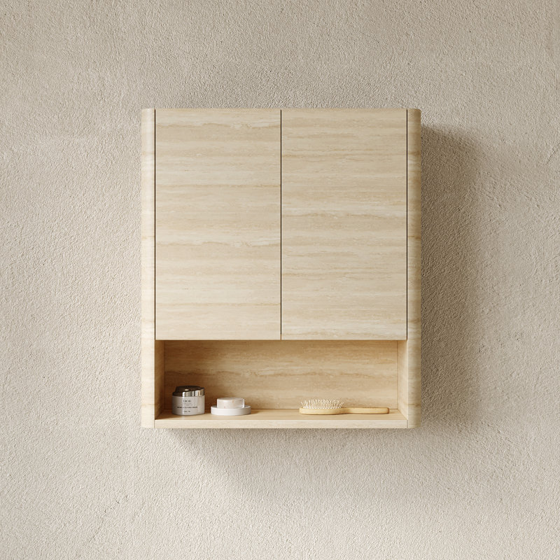 ZUNO 26" Wall-Mounted Bathroom Cabinet, Beige