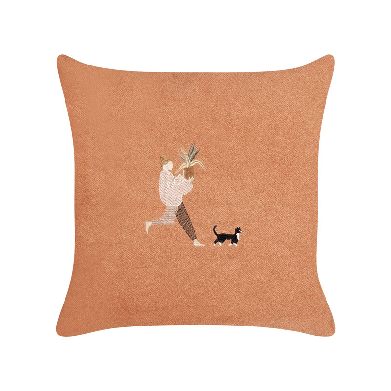 Cheatham Orange Square Cushion