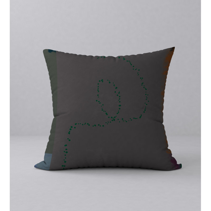 Abstract Reversible Throw Pillow, 24" H x 24" W