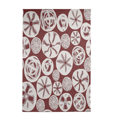 Rouille géométrique/blanc cassé/Tapis décoratif alcesta