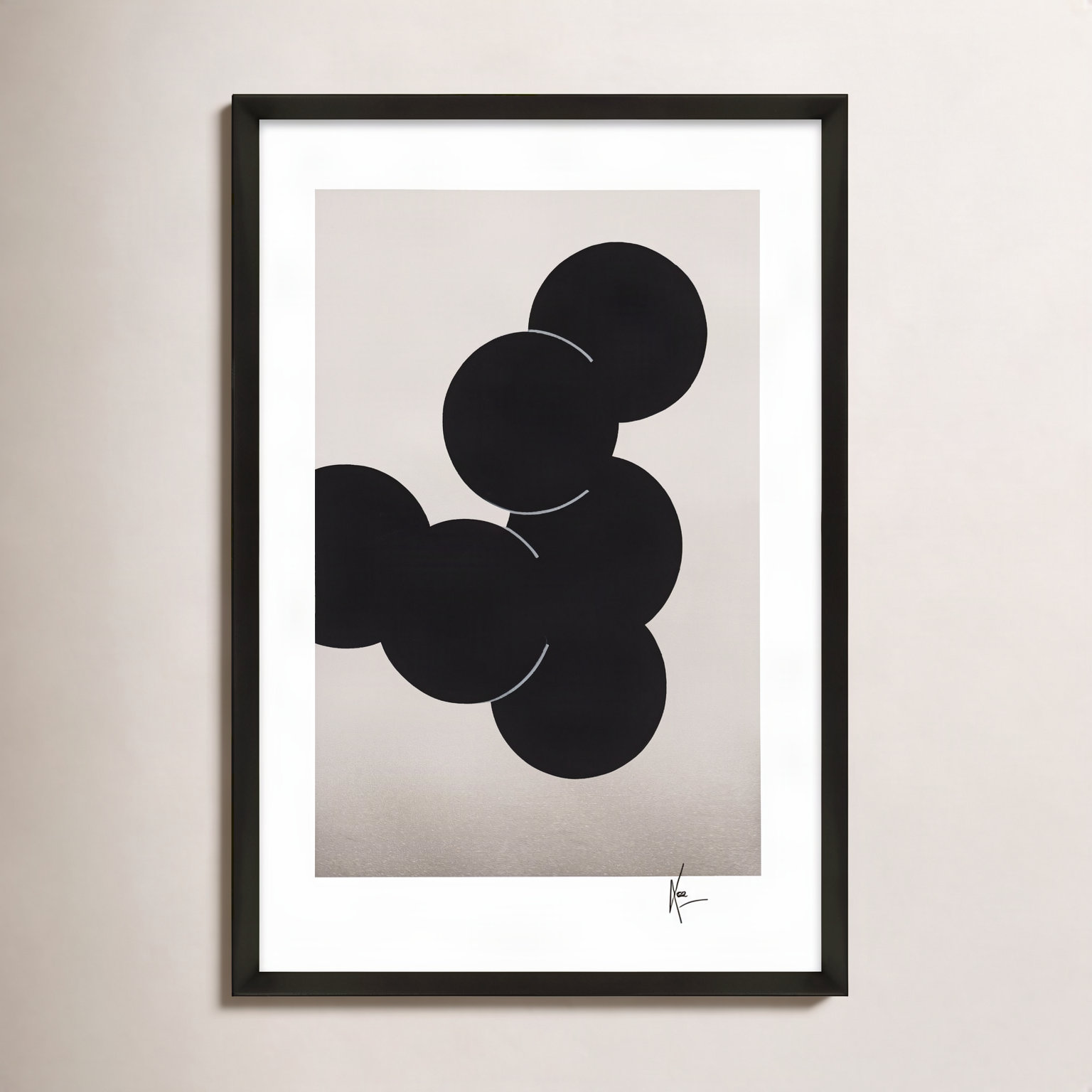 Orbit by Lee Lessem, 25" H x 17.5" W x 1.25" D, Black