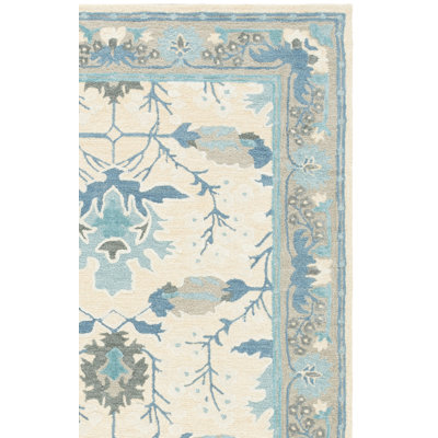 Earthly Treasures Hand Tufted Wool;Cotton;Viscose Floral Indoor Rug