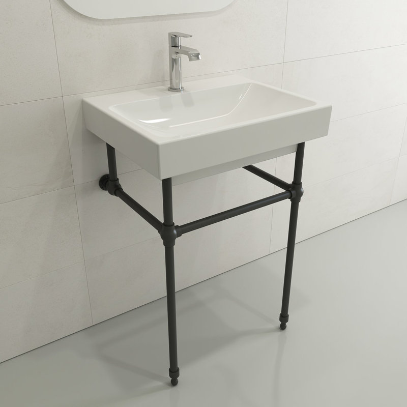 Scala Arch 23.75'' L Bathroom Sink, White, Single-Hole