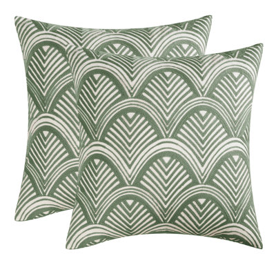  Housses de coussin brodées à motif floral