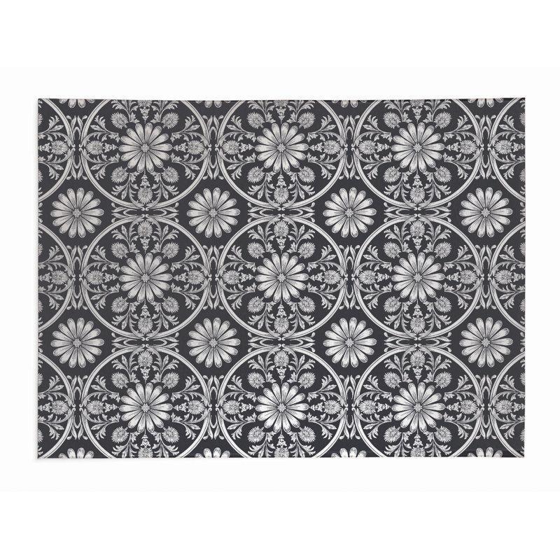 Tapis de bureau Daisy Tile, L 36 po x P 60 po, Gris anthracite