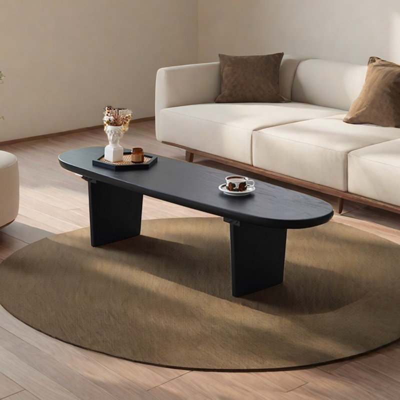 Table basse ovale élégante, H 15,74 po x l 55,11 po x P 18,89 po