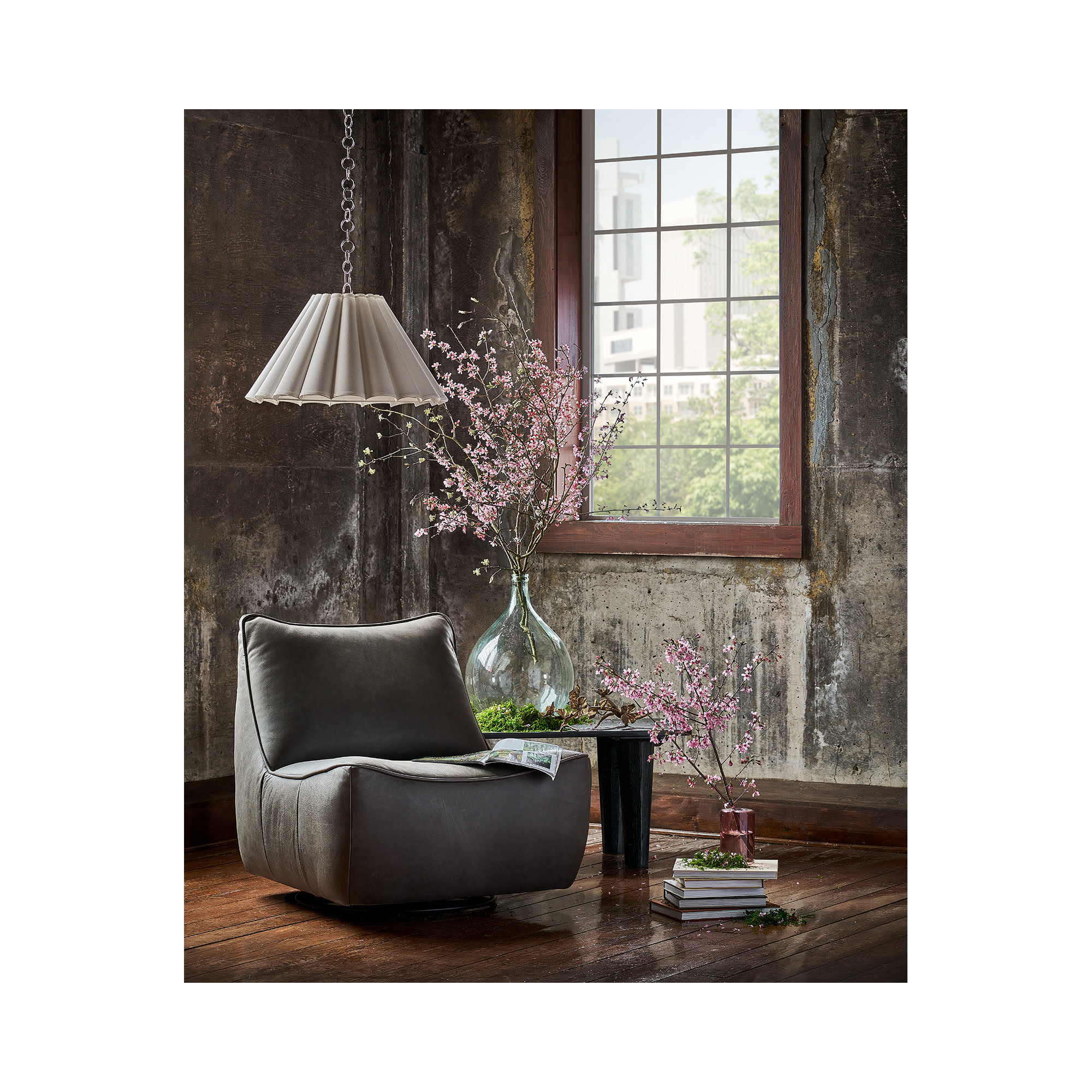 Allison Pendant Large (Natural Brass), Polished Nickel