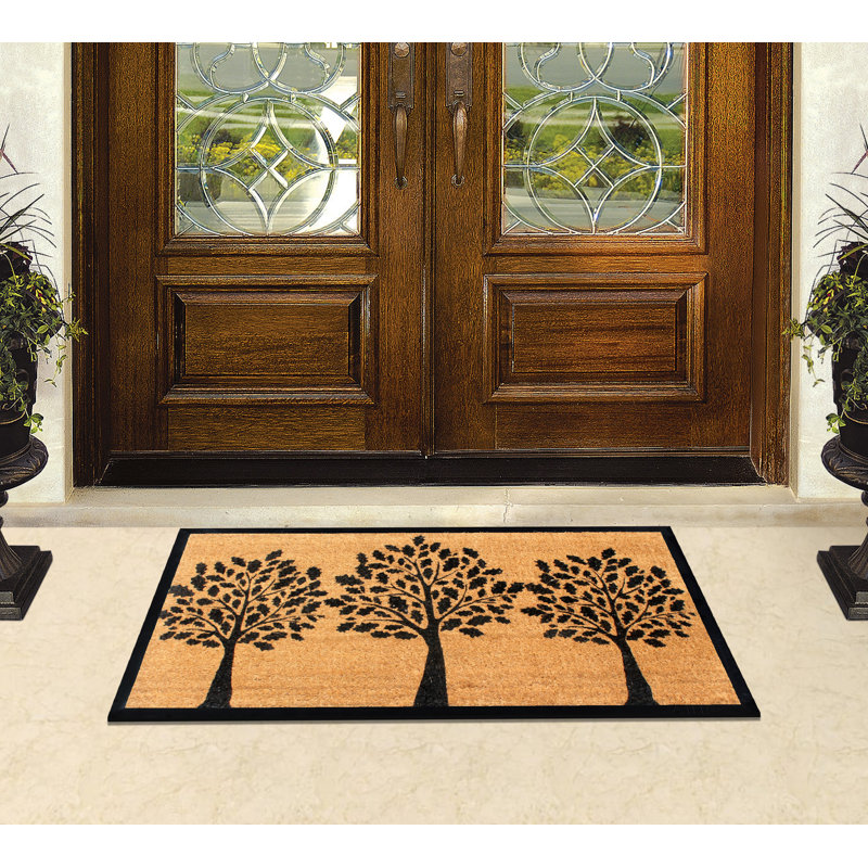 Paillasson Acherby, Noir / Beige