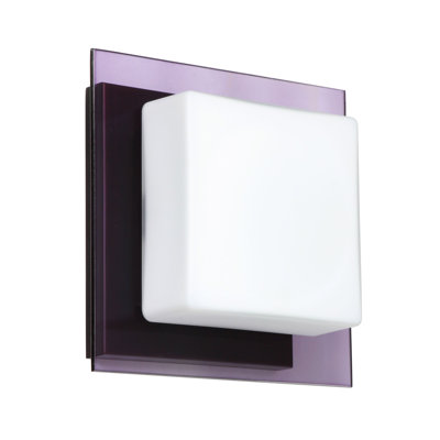 Catella Glass and Steel Flush Mounted Sconce