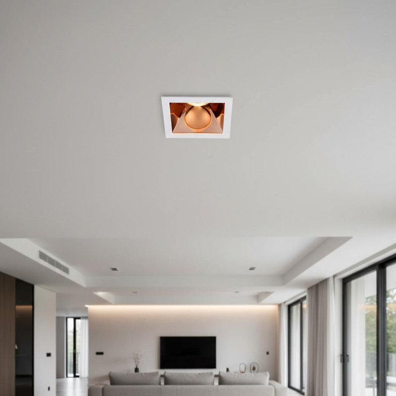 UltraBeam 5 Watt Dimmable Square LED Downlight, Rose Gold