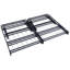 Lit plateforme double noir en acier épais pour un lit de repos rajeunissant, structure robuste