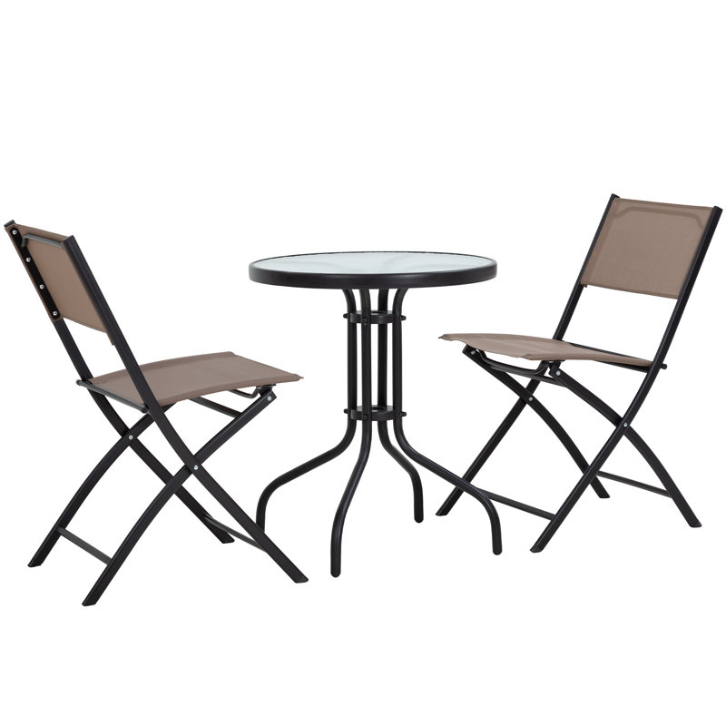 Ensemble bistro 23,4 po Jevaun, Brun