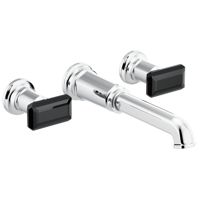 Invari® Two-Handle Wall Mount Tub Filler, Knob, Polished Chrome