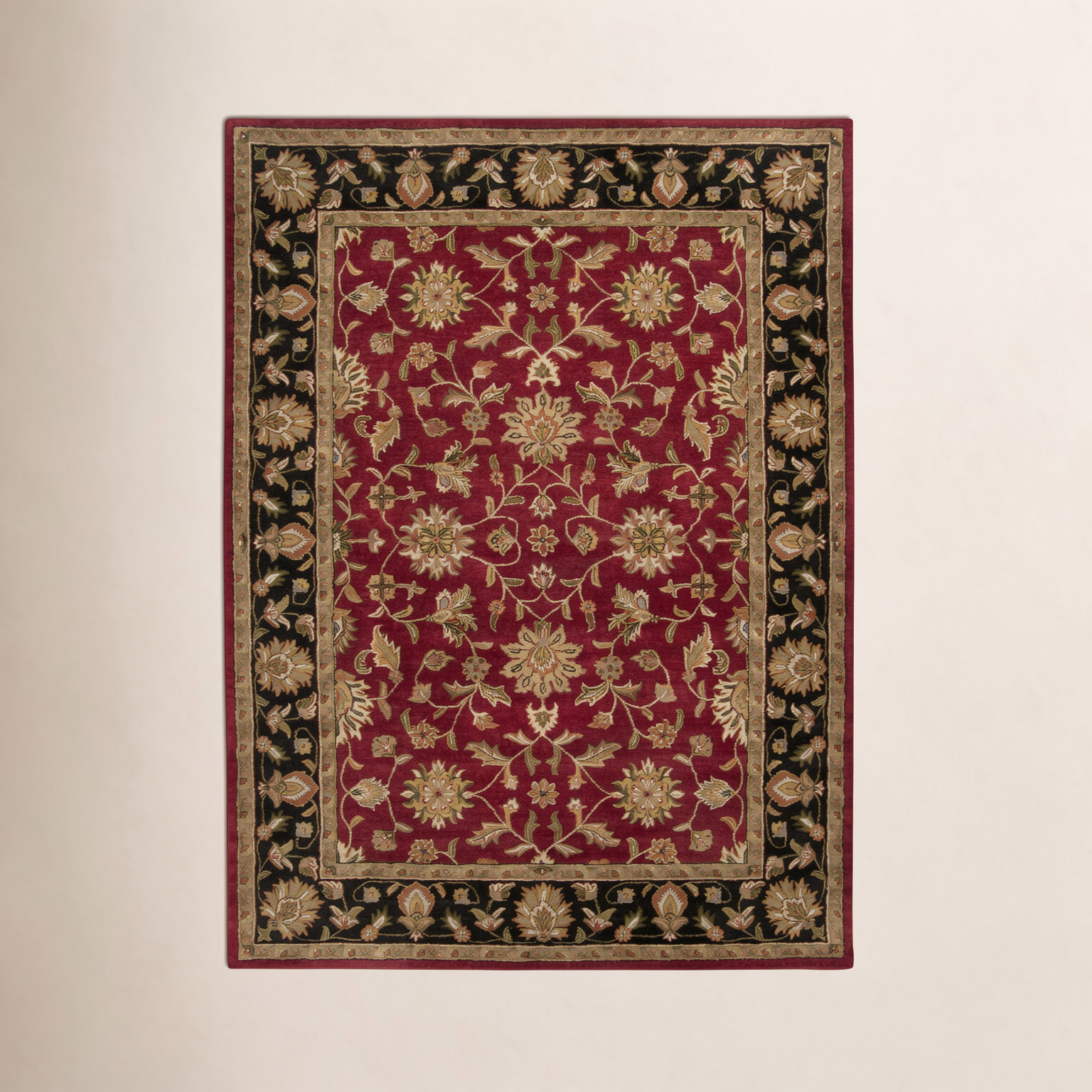 Byler Garnet Hand-Tufted Wool Oriental Rug, Rectangle 9' x 13'
