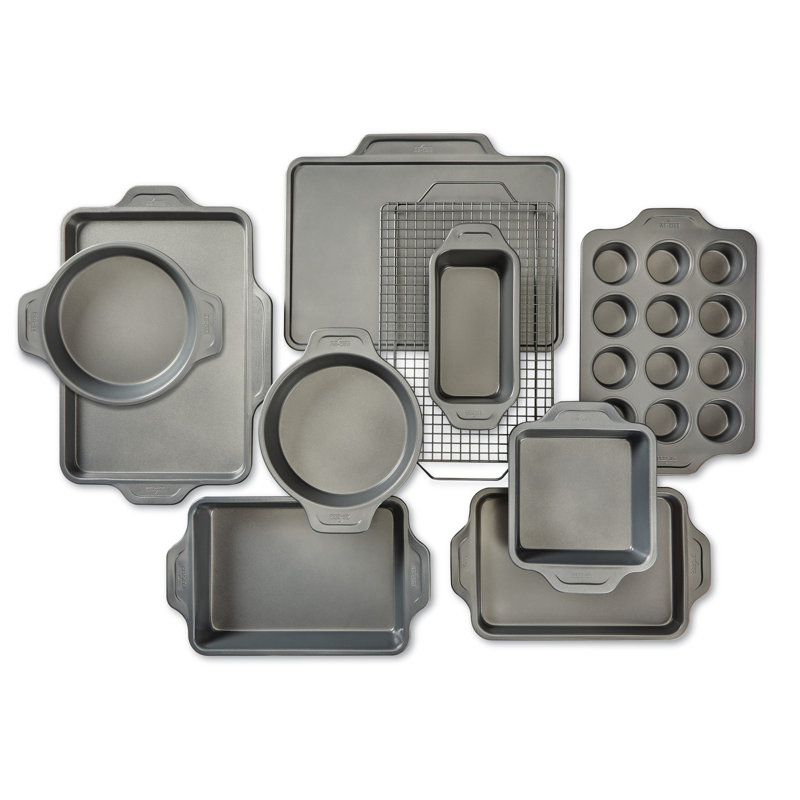 10-Piece Silver Nonstick Steel Bakeware Set
