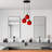 Stunning Red Chandelier, Adjustable Height 15.7 x 15.7 x 47.2 Inches | Metal Body, Cap Diameter: 7.9 Inches, Base Plate Ø11.8 x 1.2 Inches | 3 x E27 Socket (Max 40W) | Elegant Lighting for Modern Spaces, IP20 Rated-161720578-161720591