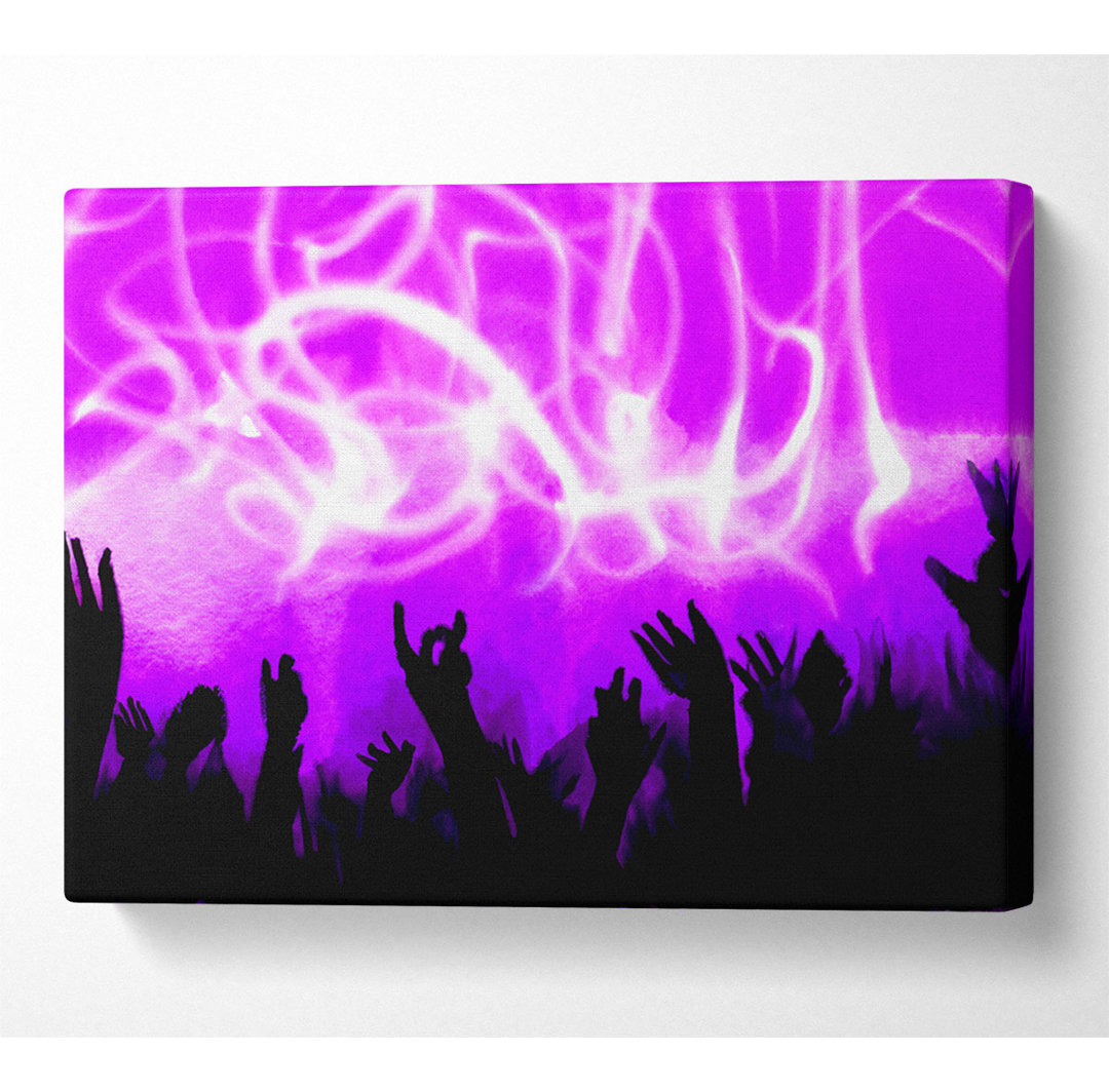 Rave Lights Pink - Wrapped Canvas Kunstdrucke