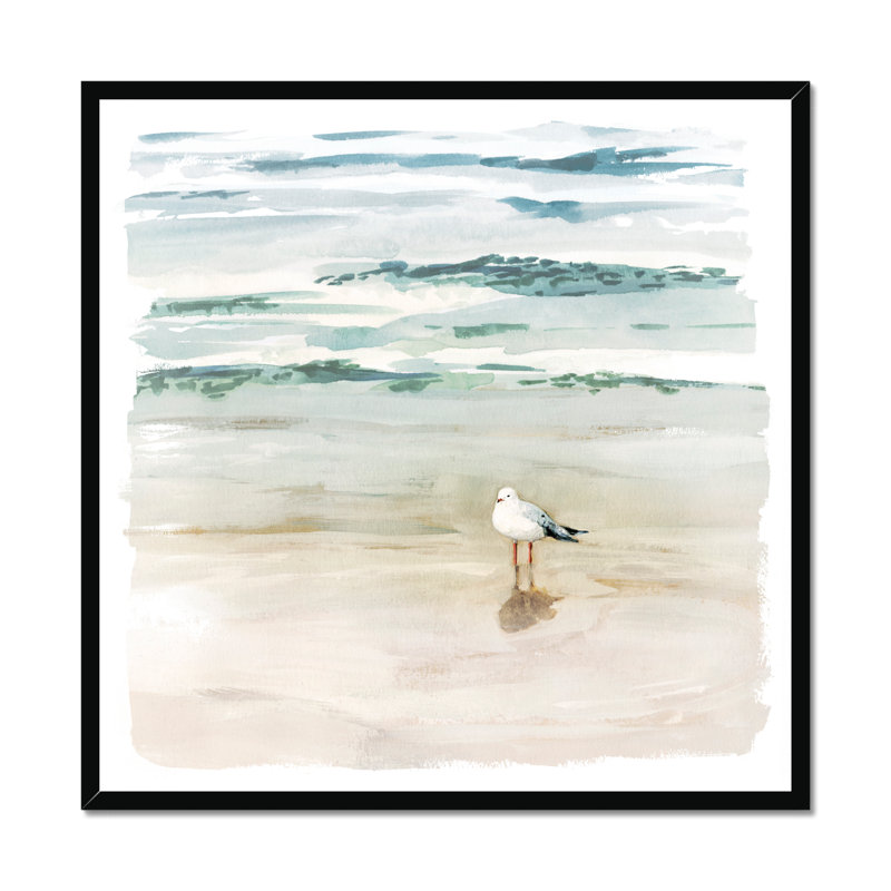 Seagull Cove II by Victoria Borges - Painting, Black Framed Paper Print, 95cm H x 95cm W