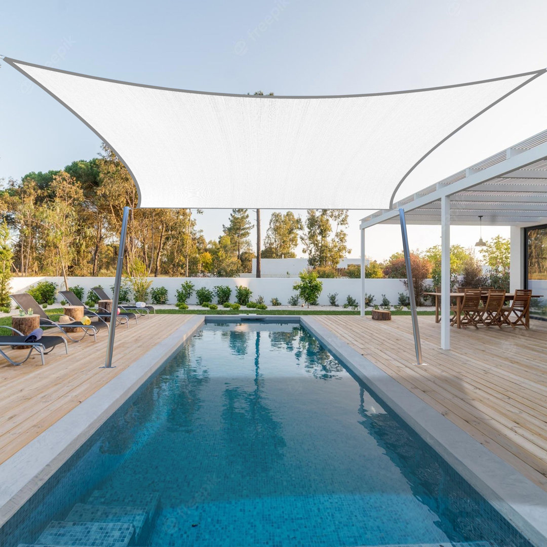 10' Square Shade Sail Afternoon SunShine