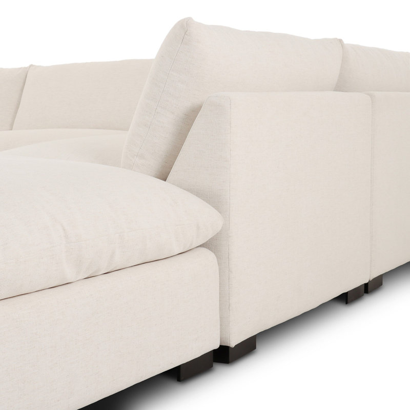 Canapé d'angle Chiang 4 pièces avec pouf, 31.5" H x 120" W x 120" D, Left Hand Facing