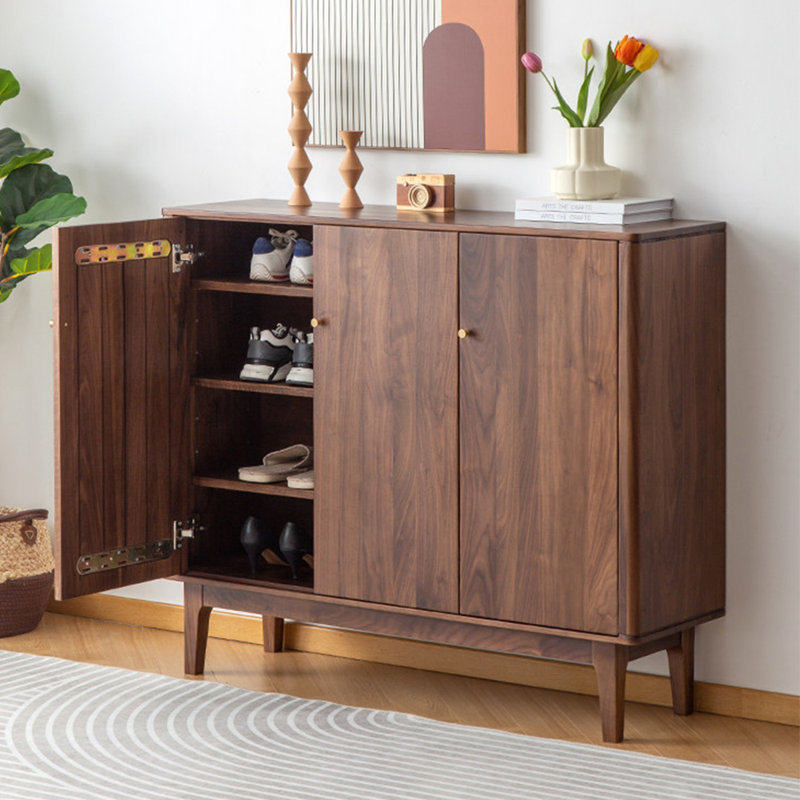 Retro large capacity storage shoe cabinet
