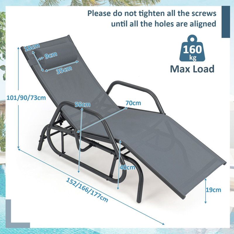 177cm Long Single Chaise
