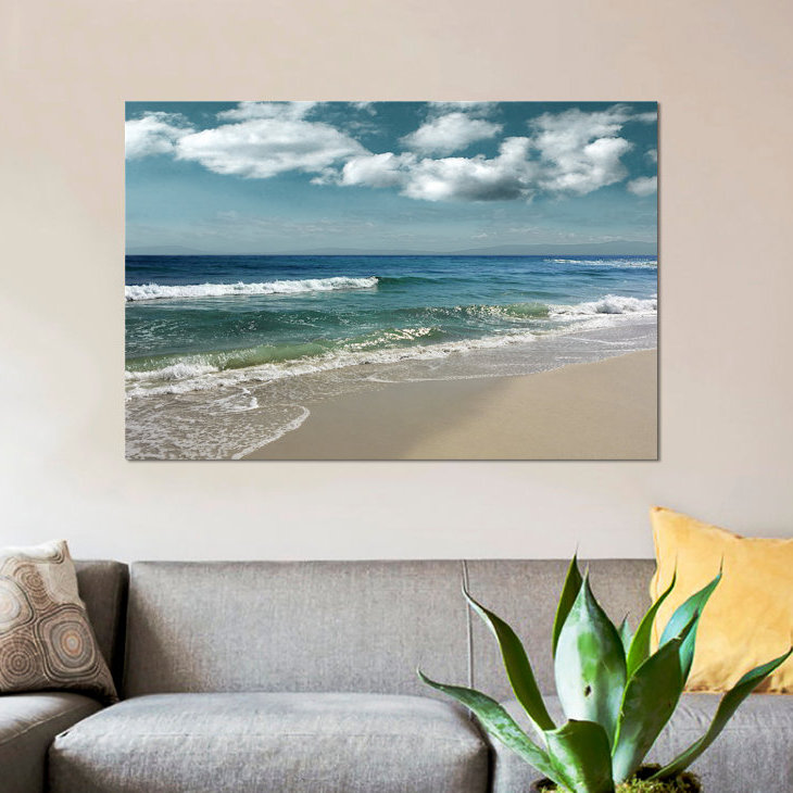 « majestic waves » par nan-reproduction de photo sur toile tendue, H 12 po x l 18 po x P 1,5 po, Toile tendue, Pas de tapis