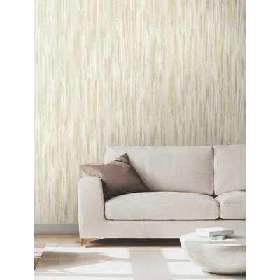 Tribeca Gold Texture Stripe Wallpaper