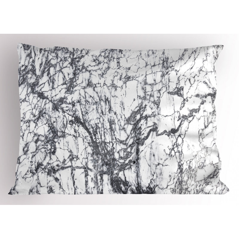 Marble Polyester Abstract Sham Set, Twin