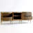 Crinkle Long Cabinet-Brass/Bronze