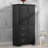 Suitable For Bathrooms And Offices: Black Tall And Wide Storage Cabinet With Three Drawers For Orderly Storage-1725637307