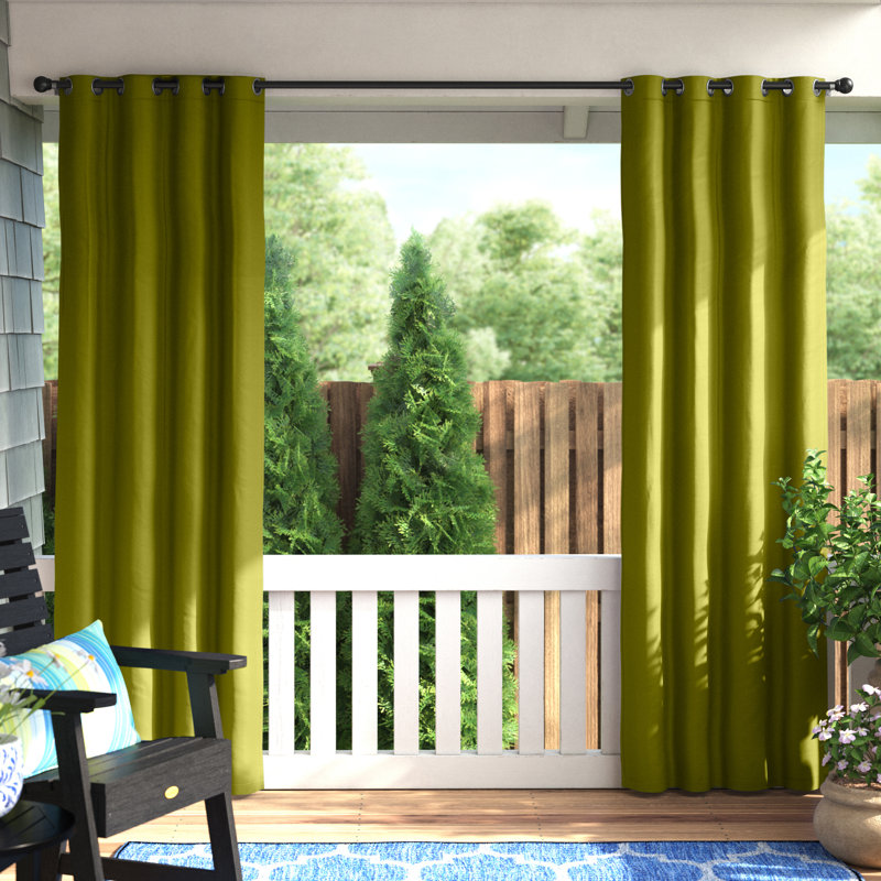 Panneau de rideau simple obscurcissant extérieur avec œillets Shipton, Kiwi, L 52 po x L 84 po