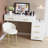 Makeup Vanity Desk Set With 5 Drawers And Chair-2047922903