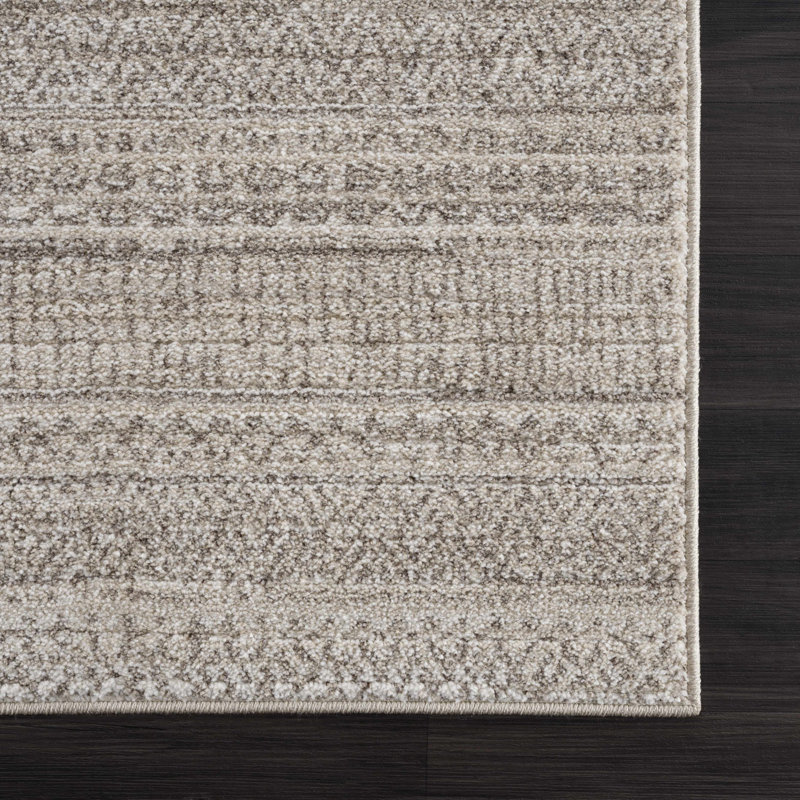 Brenia Farmhouse Moroccan Beige Area Rug, Runner 2'7" x 7'3"