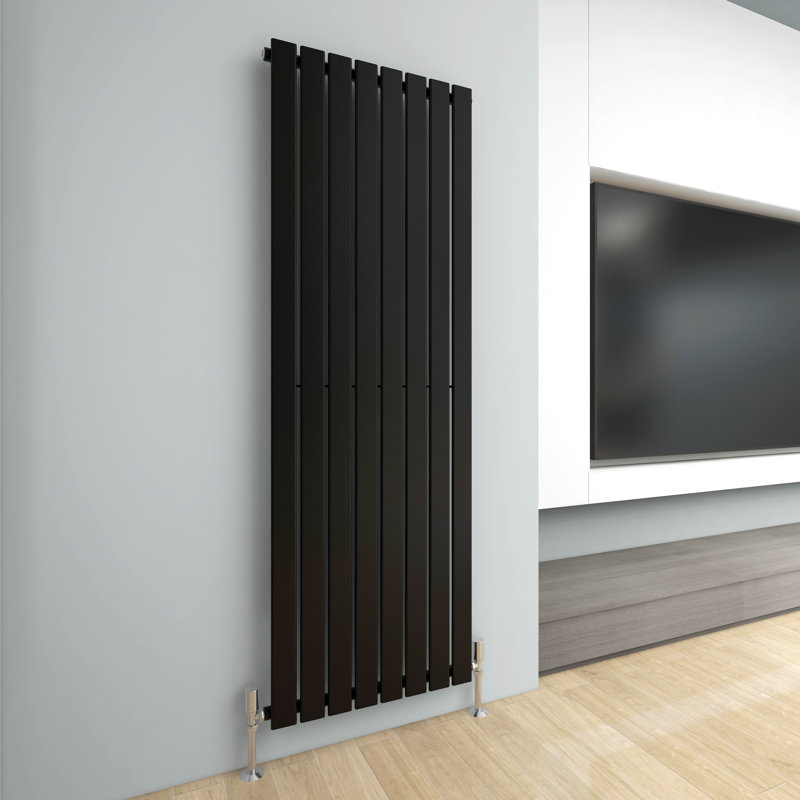 Aarvik Designer Radiator, 1800cm H x 544cm W, Black