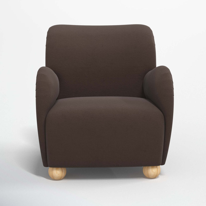 Cowen Polyester Armchair, Classic Chocolate Velvet
