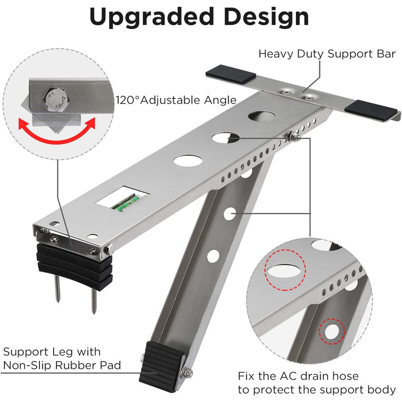 Heavy Duty Universal Window AC Support Bracket, Up to 200 lbs